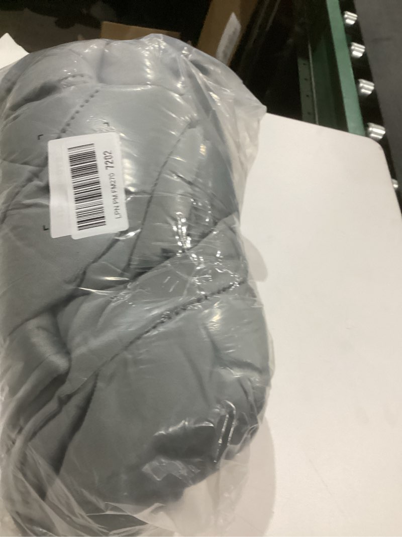 Condition photo showing As Is for Headboard Cover, Slip Cover, Spring Bed headboard Cover, Small Square Jacquard dust Protector, Bedroom dust Cover, upholstered headboard (Cal King:180cm/71in, Gray) Grey King