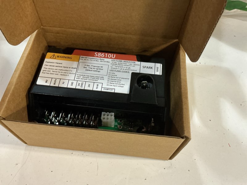 Condition photo showing As Is for s8610m3009 s8610u furnace control board module replacement for honeywell compatible with s8610u3009 s8610u1003, intermittent pilot module for furnace/boiler