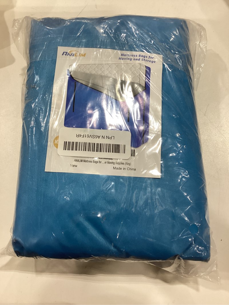 Condition photo showing As Is for ANALIM Mattress Bags for Moving and Storage, Zippered Mattress Storage Bag with 8 Strong Carrying Handles, Cover Moving Supplies Reusable Mattress Protector (King)