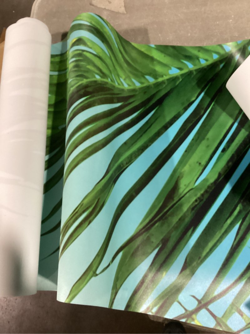 Condition photo showing As Is for Simon&Siff Vintage Wallpaper Peel and Stick Modern Floral Wall Paper Wildflowers Botanical Contact Paper Removable Renter Friendly Wallpaper 480" x 17.3" 17.3" x 480" Blue