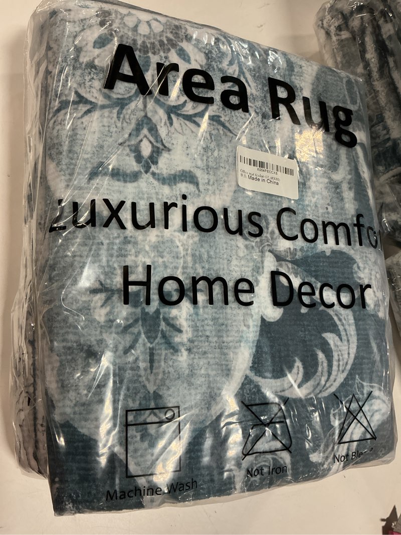 Condition photo showing Good Condition for Office Chair Mat for Hardwood Tile Floor, 48"x60"Anti-Slip Under Desk Carpet Protector for Rolling Computer Chair Mat, Machine Washable Office Area Carpet (Fauxwool,Blue)