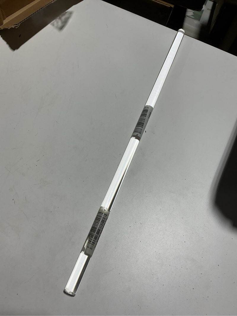 Condition photo showing As Is for zeekio acrylic lucite rod dowel - one 3/4 (19.05mm) x 24"(610mm) (clear)