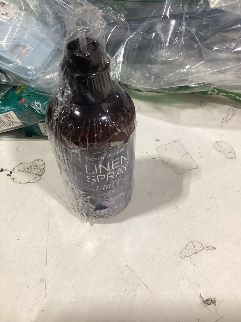 Condition photo showing New/Like New for lavender linen spray 8 fl oz - refreshing fabric refresher & pillow spray for bedding, bed sheets & room - soothing room mist - nexon botanics