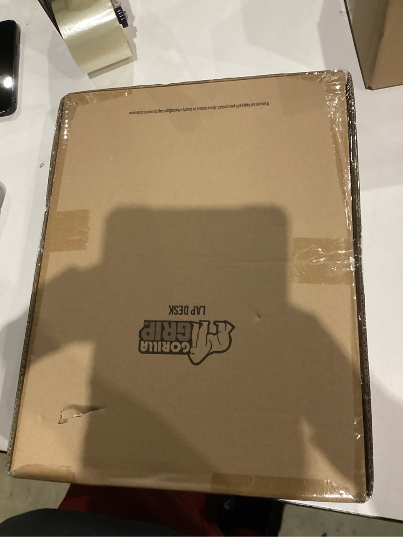 Condition photo showing New/Like New for GORILLA GRIP Laptop Lap Desk with Phone Holder, Pillow Cushion Desks Fit Laptops up to 15.6", Gifts for Home, Portable Travel Workstation, Tray Ledge Keep Computers in Place, Marble Pattern 16.5" x 11.8" Marble