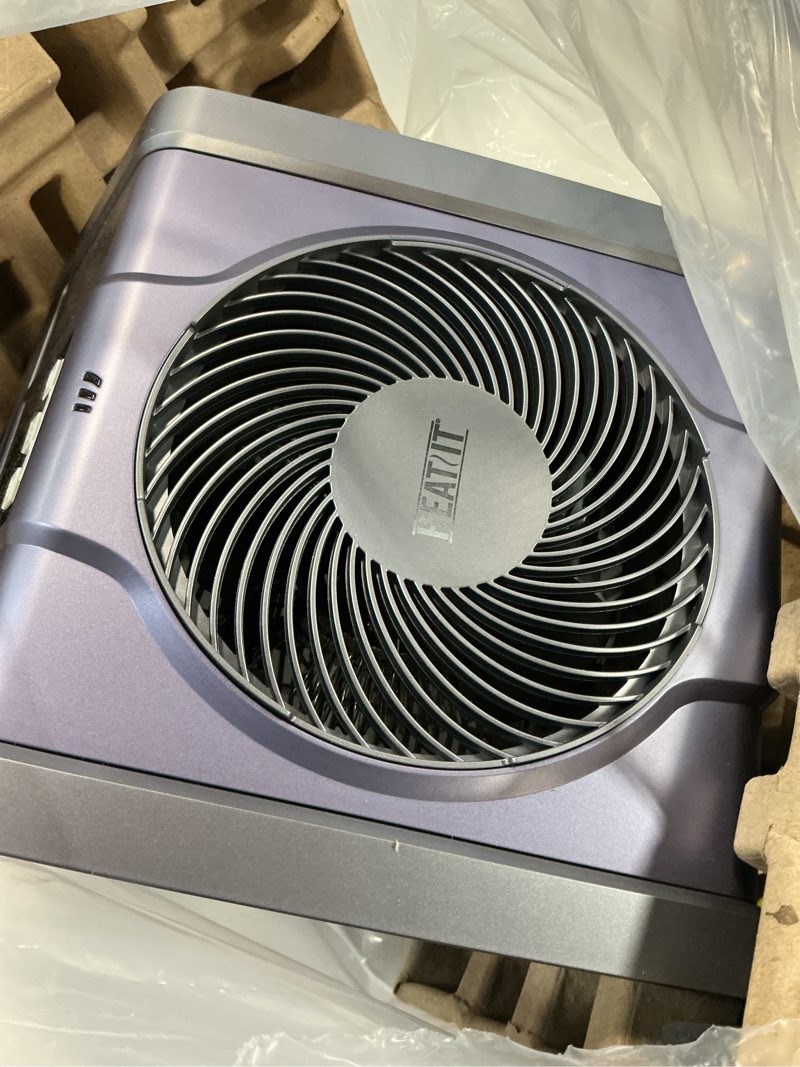 Condition photo showing Good Condition for HEATIT Space Heater with Remote for Indoor, Digital Display with Thermostat?Containing Plasma & Ozone, 1-12H Timer,1500W/750W, Electric Space Heater for Office, Bedroom,Violet,10.6"Dx7.0"W x 11.8"H Heater-PRO VIOLET