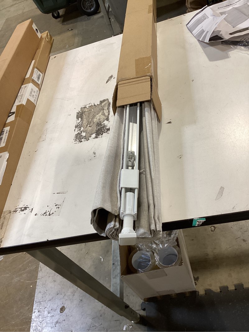 Condition photo showing Good Condition for no tools no drill roman shades, cordless light filtering roman blinds for windows, room darkening window shades, smooth push & pull, easy to install, white