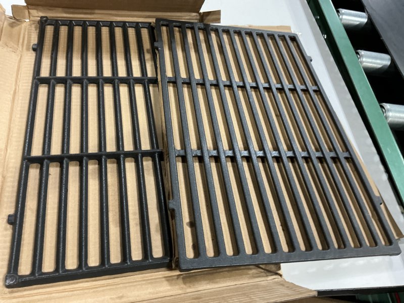 Condition photo showing New/Like New for genesis grates replacement parts for weber genesis e-310 e-330 s-310 s-330 grill parts weber genesis grill grates 7524 7528 genesis 300 series grill replacement parts cast iron cooking grate 19.5 inch cast iron for genesis 300 series 19.5" x 25.8" in total