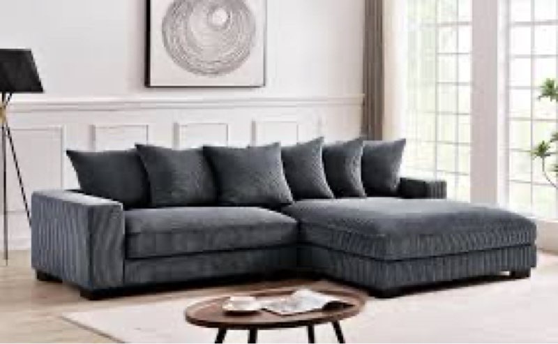 (Incomplete)2 - Piece Corduroy Sectional
