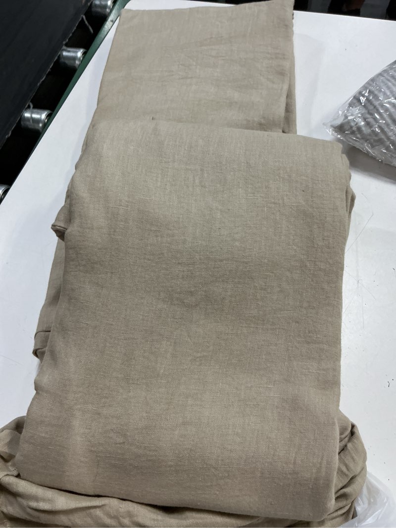 Condition photo showing Good Condition for quince european linen duvet cover set natural chambray  king/calking