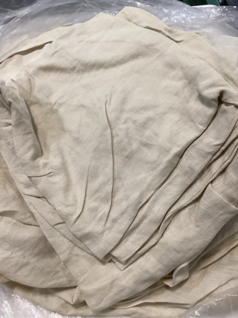 Condition photo showing Good Condition for european linen duvet cover set, king/cal king, oat