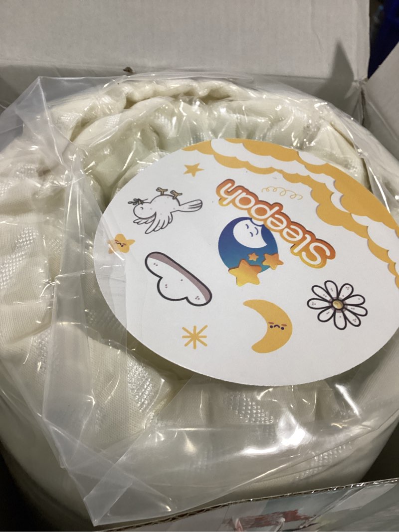 Condition photo showing New/Like New for 2” crib mattress topper memory foam - waterproof breathable soft washable cover 52” x28” x 2” fits standard size cribs & toddler beds by sleepah