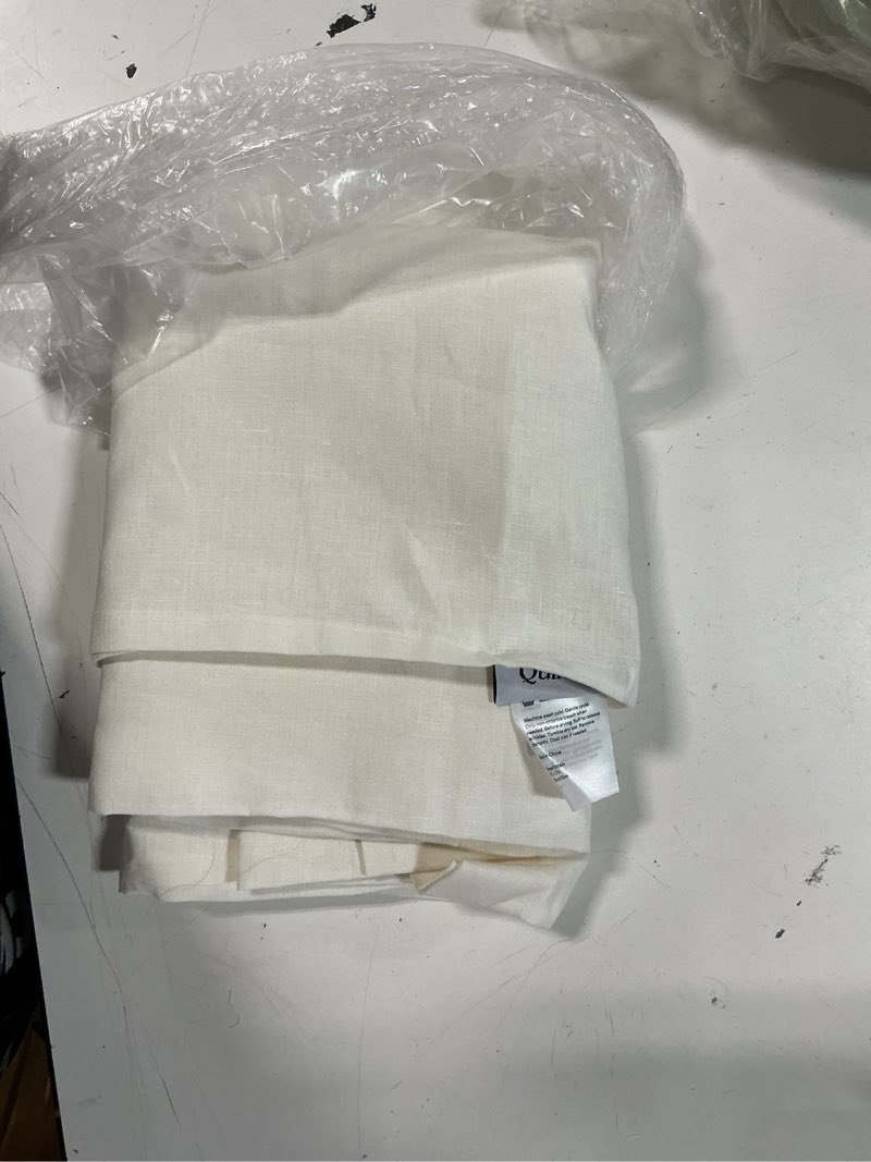 Condition photo showing New/Like New for quince european linen shower curtain, one size, ivory