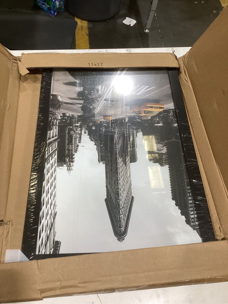 Condition photo showing New/Like New for americanflat 11x17 picture frame with shatter-resistant glass - signature collection - gallery-style frames made of engineered wood - photo frame for wall display - black 11x17 black