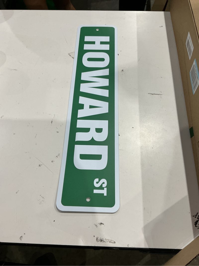 Condition photo showing Good Condition for howard street sign childrens name room sign | indoor/outdoor | 18" wide