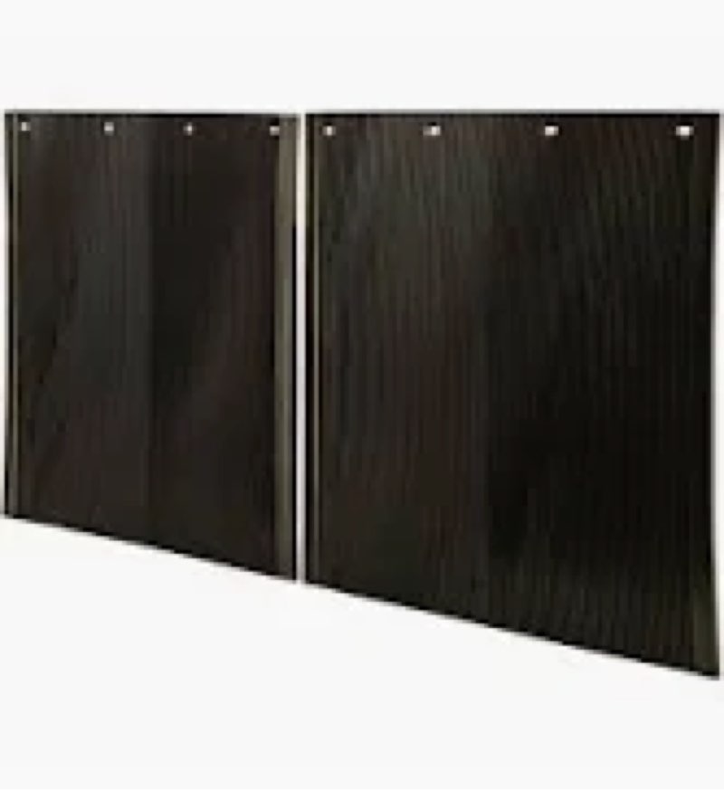 24"x24" Black Polymer Mud Flaps and 24"x3" Mud Flap Reflector Reflective Tape Fit for Semi Trucks Trailers, 2 Pack