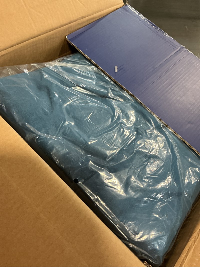 Condition photo showing New/Like New for hobestluk giant bean bag chair bed for adults, large bean bags with high-density foam filling, convertible big sofa bed couch for living room, bedroom, playroom (blue, full) full blue