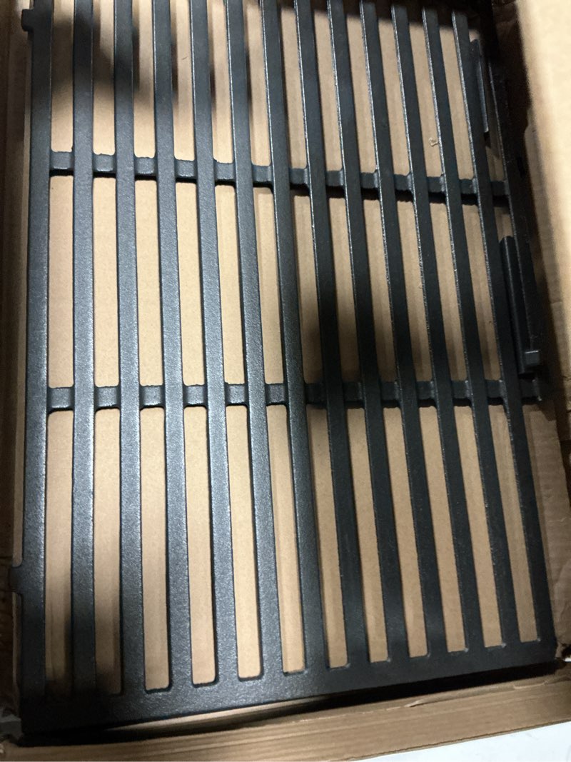 Condition photo showing Good Condition for hongso 66096 18 7/8 inch cast iron cooking grates replacement for weber 2 genesis 6 burner ii 600 series e & s 610 and genesis ii lx 640 gas grills 2017 and newer, replacement parts for weber 66803 18 7/8" x 40 5/16" (ii/lx 600 series) heavy duty cast iron