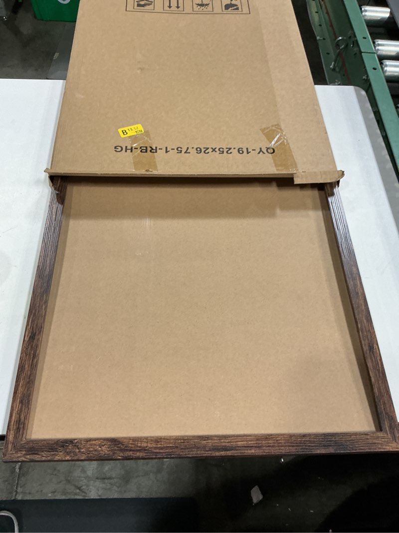 Condition photo showing Good Condition for bescrcl 19.25x26.75 picture frame brown, poster frames wall hanging, display pictures 19.25 x 26.75 without mat, 1 pack brown 19.25x26.75