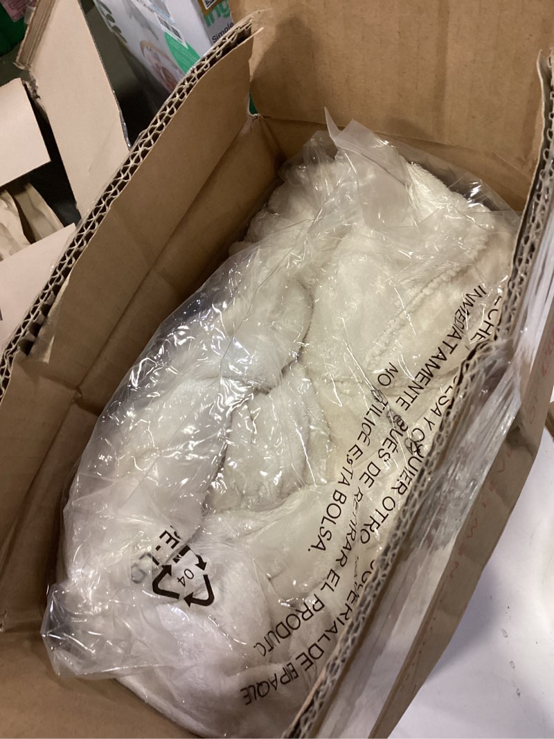 Condition photo showing New/Like New for Sunbeam Royal Posh Velvet Heated Electric Blanket Queen Size, 90\" x 84\", 12 Heat Settings, 12-Hour Selectable Auto Shut-Off, Fast Heating, Machine Washable, Warm and Cozy, Champagne Champagne Queen (90\" x 84\") (similar item)