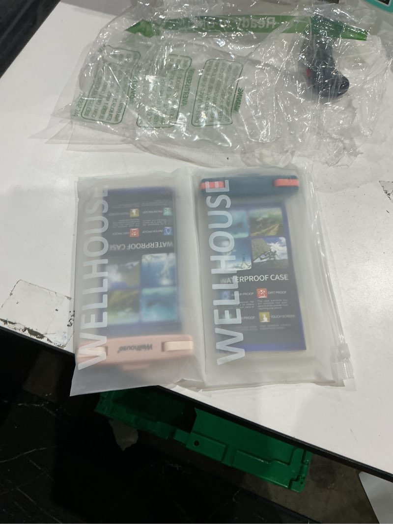Condition photo showing Good Condition for wellhouse waterproof phone pouch, waterproof phone case for iphone 17 16 15 14 13 pro max xs samsung, ipx8 3d cellphone dry bag beach essentials (2 pack - luminous blue & pink7.0, 7 inch) 2 pack - luminous blue & pink7.0\"