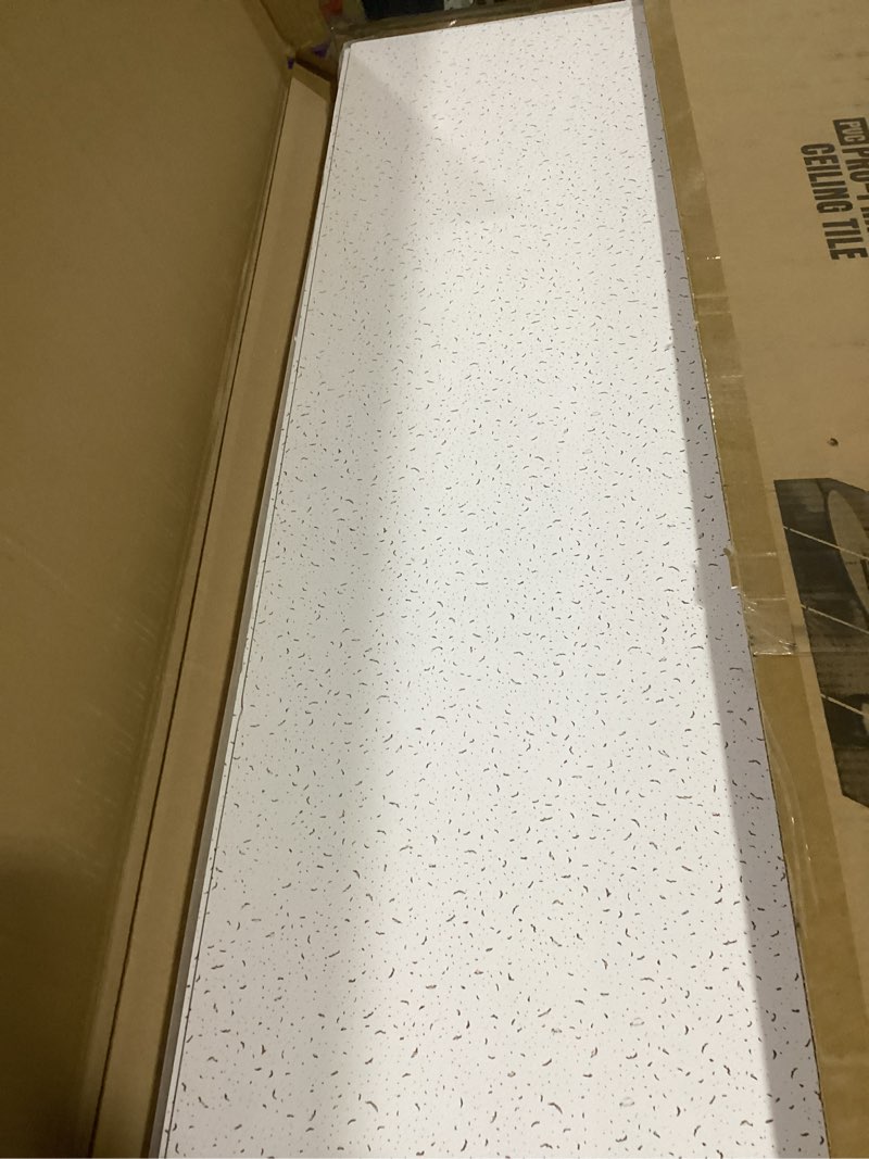 Condition photo showing New/Like New for 2ft x 4ft printed pro ceiling tile?drop ceiling tiles 24 x 48in. waterproof, washable and fire-rated - reusable - high-grade pvc to prevent breakage-package of 10 tiles printed white 2ft x 4ft