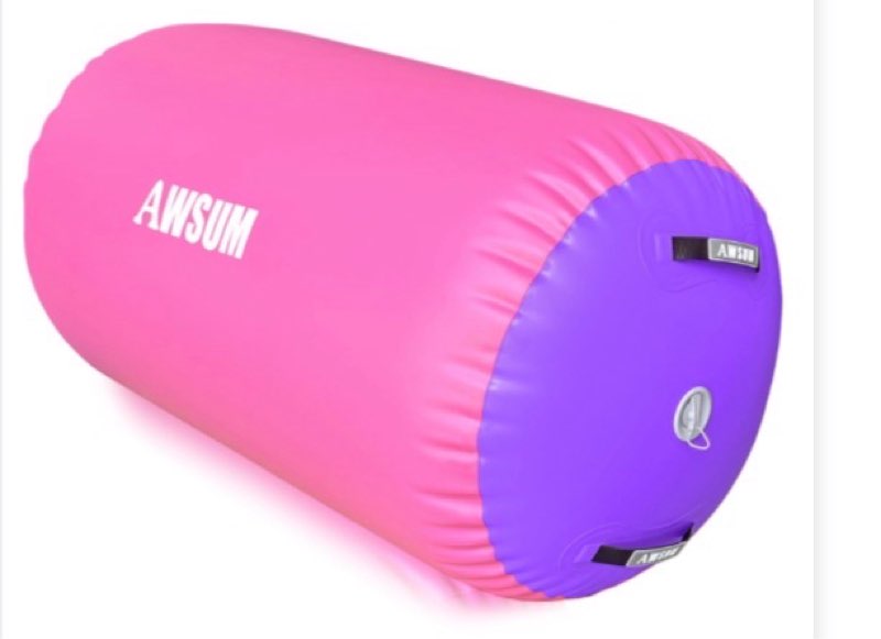 AWSUM Air Roller Gymnastics Barrel Inflatable Tumbling Roller for Gymnastics Air Mat Backhandspring Training Springboard Equipment, No Included Electric Pump