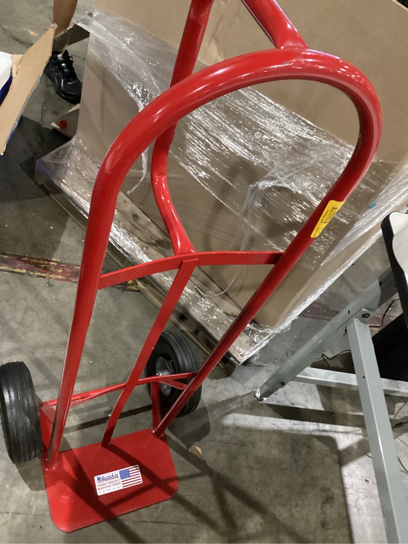 Condition photo showing Good Condition for milwaukee 800-lb capacity 2 -wheel red steel heavy duty hand truck