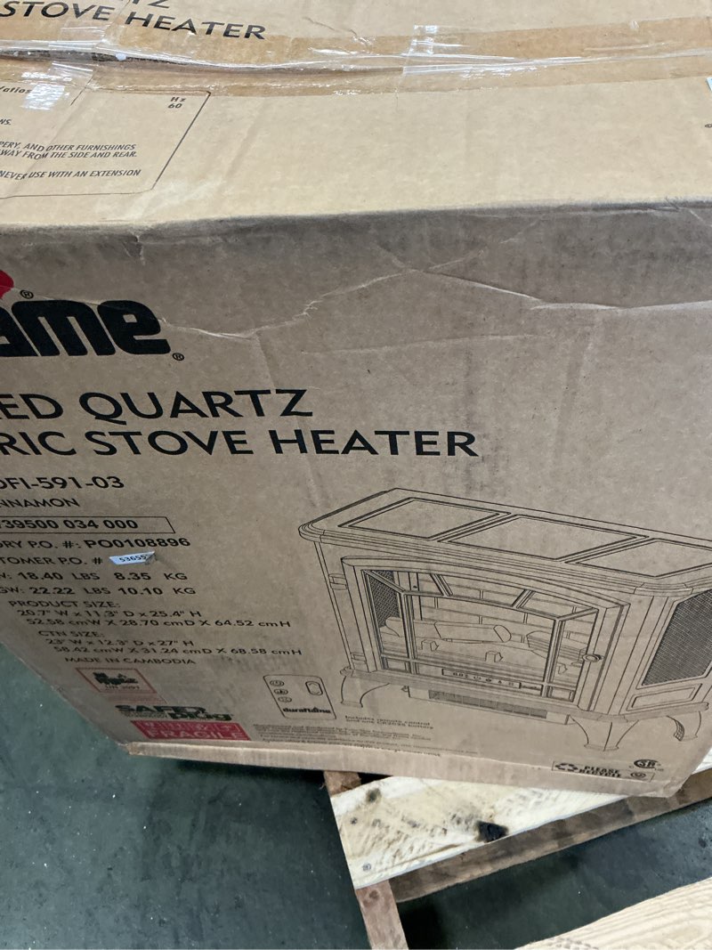 Condition photo showing New/Like New for duraflame Infrared Quartz Electric Stove Heater - DFI-591-03 - Cinnamon