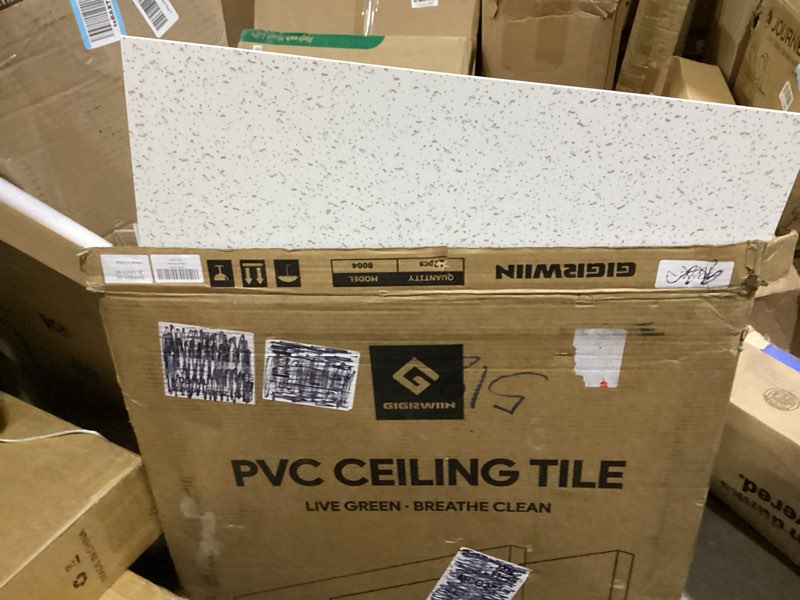 Condition photo showing Good Condition for 2ft x 2ft printed pro ceiling tiles - pvc ceiling panel 24 x 24in – waterproof, washable and fire-rated - high-grade pvc to prevent breakage-cover 48 sq. ft-package of 12 tiles 2x2
