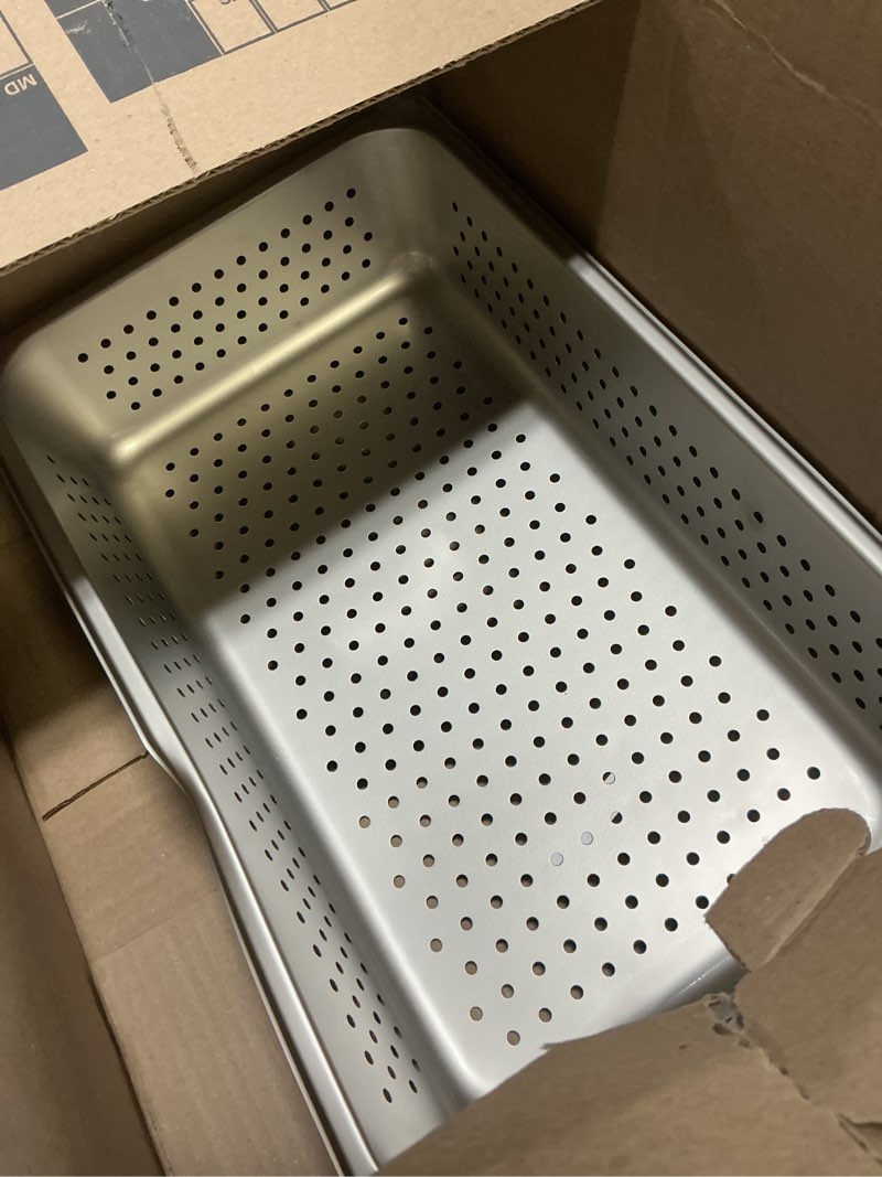 Condition photo showing As Is for Winco Full Size Pan Perforated, 4-Inch, Medium Medium Standard (Perforated)