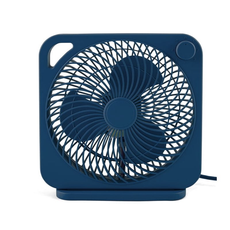 mainstays 9" 3-speed indoor personal table electric fan, portable handle, washed indigo, model#fn2006wi, new 2026 model