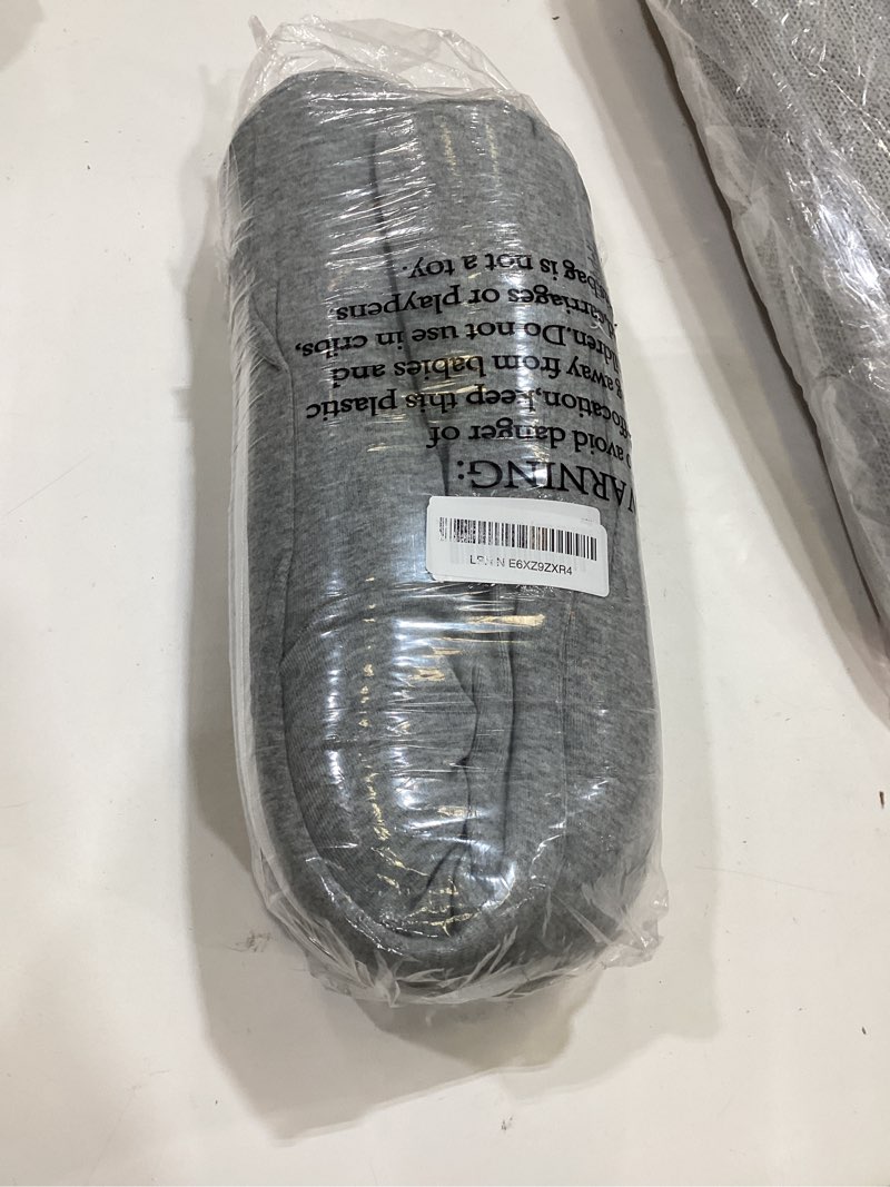 Condition photo showing New/Like New for dot&dot twist memory foam travel pillow for airplanes - travel neck pillow for sleeping - airplane pillow for neck support, chin, lumbar and leg - adjustable, bendable neck roll pillow gray standard (26")