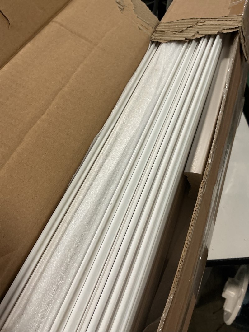 Condition photo showing As Is for Premade Board-and-Batten Wainscoting Kit - Ready to Assemble Cover 118" x 39.4", Paintable Panel Molding Trim Slats for Accent Wall