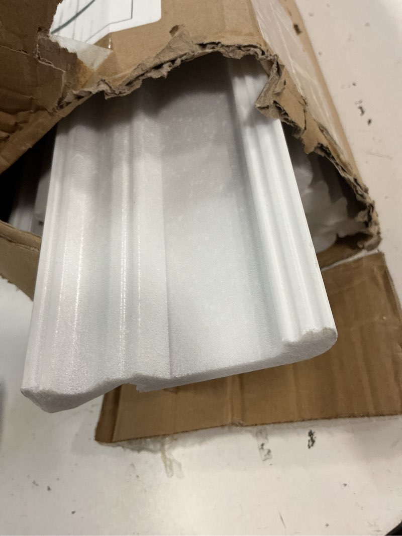 Condition photo showing Good Condition for briwooody 12 pcs baseboard molding with led duct 2.6ft/0.8m white baseboard molding for wall skirt lighting channel skirtingboard fits for your choice of led strips (classic) 12 classic