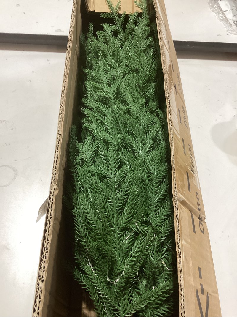 Condition photo showing New/Like New for 4FT Pre-Lit Artificial Norfolk Pine Christmas Tree – Realistic Potted Tree with 100 LED Lights & 8-Function Battery Box, Pre-Assembled Faux Holiday Décor for Indoor Use