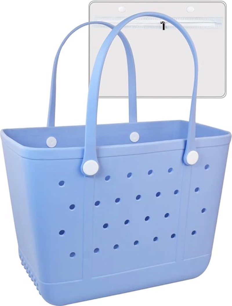 beach tote bag for women, rubber beach bag waterproof sandproof, extra large eva tote bag boat bag