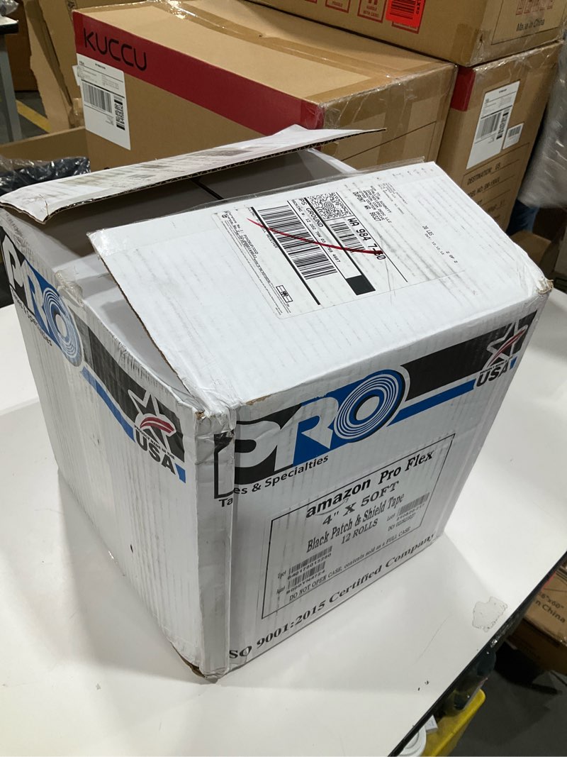 Condition photo showing Good Condition for Black Patch & Shield Tape, 4-Inch x 50ft, Pack of 12 Rolls