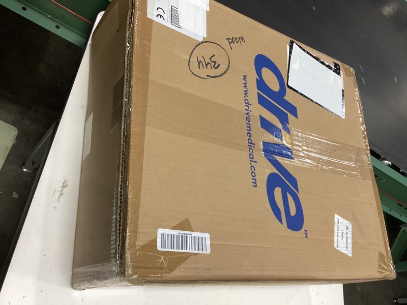 Condition photo showing New/Like New for drive medical 2-in-1 raised toilet seat with removable padded arms - elevated bathroom safety support - secure locking attachment - easy height assistance - durable construction, standard toilets