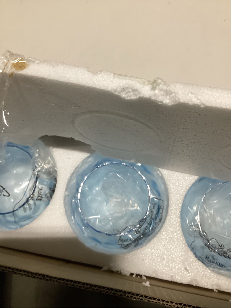 Condition photo showing New/Like New for 3 Pack Fixture Replacement Globe Shade, 6 Inch Diameter, E26 Base Blue Hammered Glass, Glass Globe Lampshade Cover for Pendant Chandelier Vanity Light No Hardware