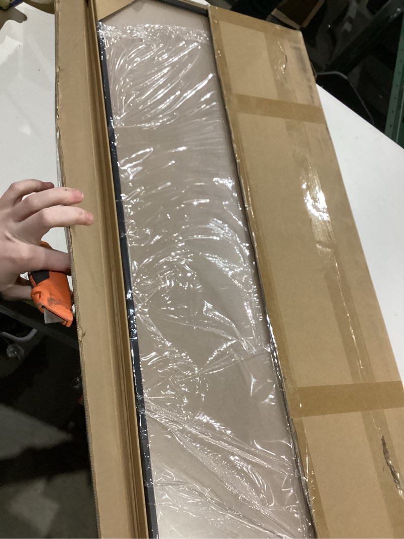 Condition photo showing Good Condition for podronale 18x40 poster frame, plexiglass, black snap frames, coating aluminum profile, display horizontally & vertically(1pcs) black 18"x40"