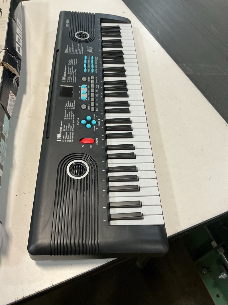 Condition photo showing As Is for 61 keys keyboard piano, Electronic Digital Piano with Built-In Speaker Microphone, Portable Keyboard Gift Teaching for Beginners, electric piano for kids