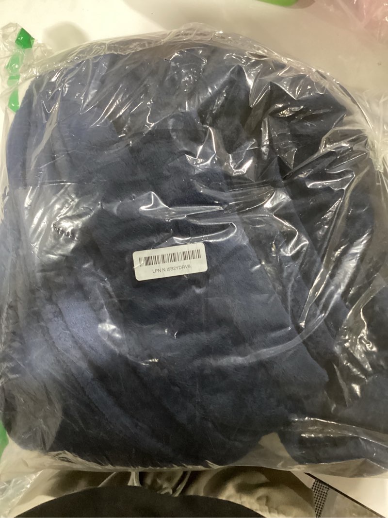 (Dark Blue) Berkshire Blanket Classic VelvetLoft® Solid Bed Blanket Queen Size,Lightweight Soft Fuzzy Plush Blan