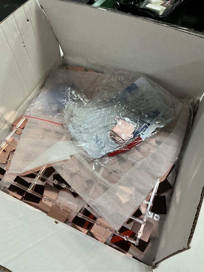 Condition photo showing New/Like New for cokaobe rose gold shimmer wall backdrop, 24pcs square sequin shimmer backdrop panels, photo backdrops for birthday, anniversary wedding engagement decoration
