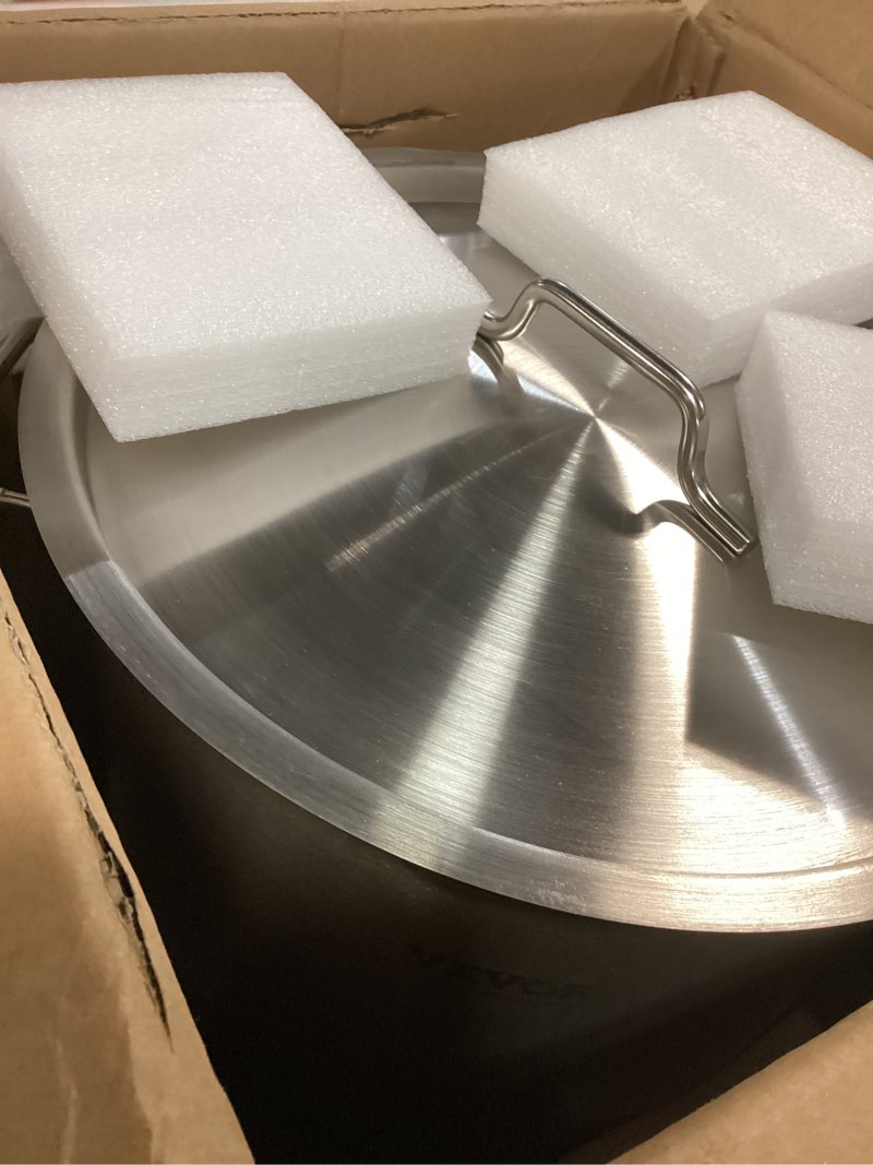 Condition photo showing item condition for VEVOR Stainless Steel Stockpot, 36 Quart Cooking Pots, Cookware Sauce Pot with Basket, Lid, and Hand
