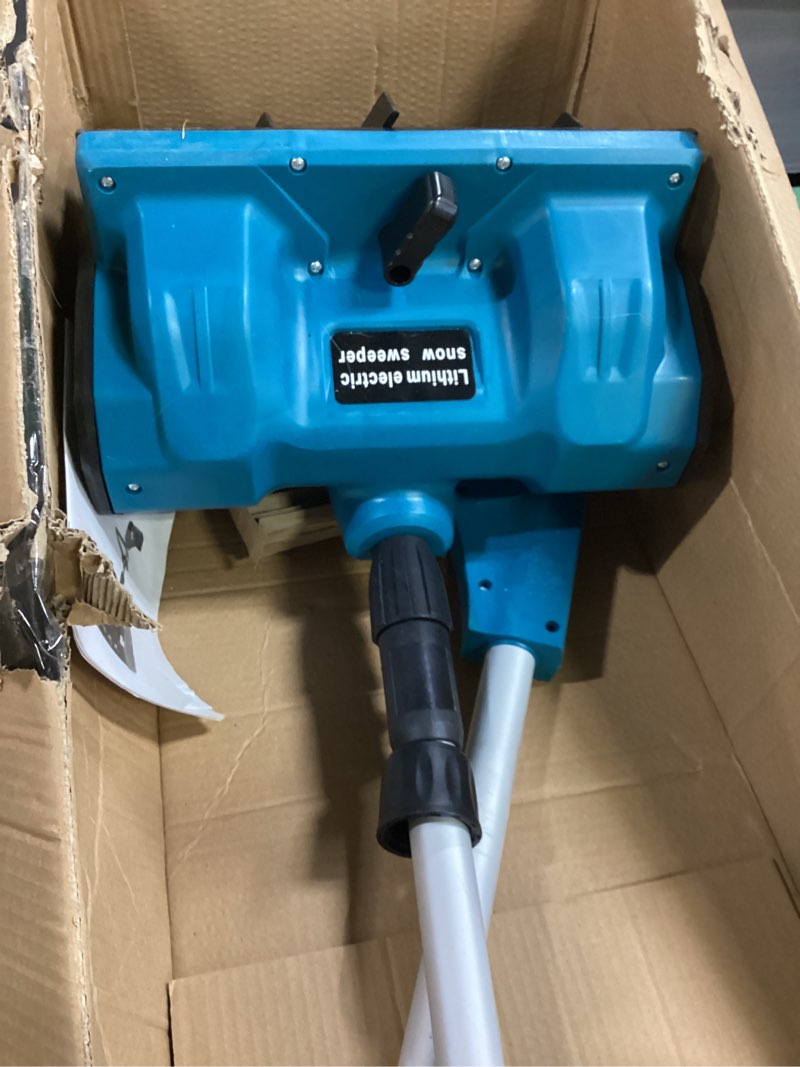 Condition photo showing As Is for Anbt Cordless Snow Shovel Kit,13" Clearing Width, Portable Electric Winter Snow Thrower Compatible w