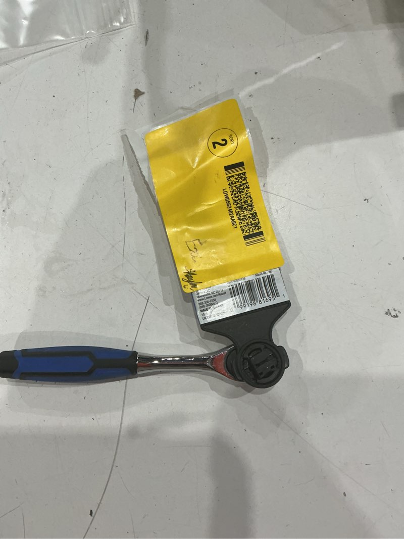 Condition photo showing As Is for kobalt 90-tooth 1/4-in drive comfort grip handle ratchet