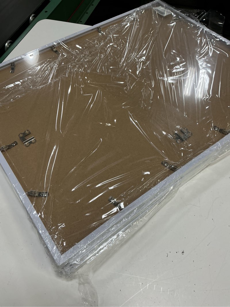 Condition photo showing New/Like New for white picture frame set of 3, 17x22 picture frame for photo poster canvas certificate document display horizontally or vertically high transparent wall gallery(size 17 x 22 inches) white 17x22 (pack of 3)