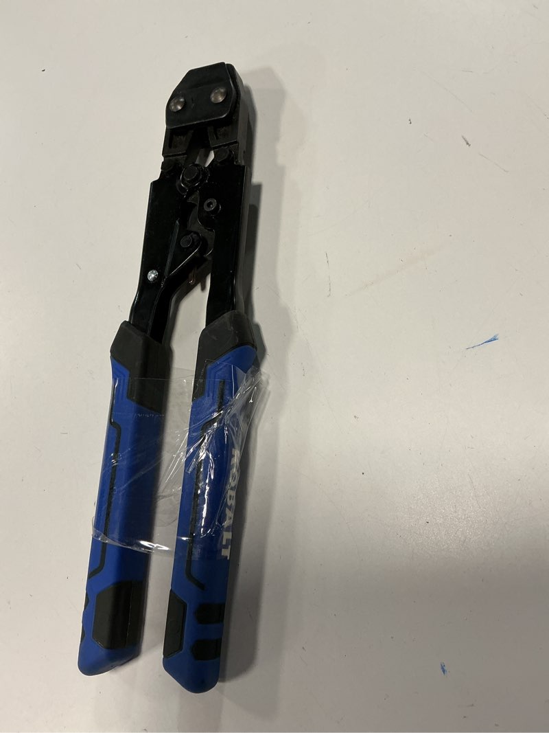Condition photo showing Good Condition for icrimp wire rope crimper for cable railing swage applications, 1/8”&3/16” single strand stainless steel tensioner swage with cutting function for upto 3/16” wire rope iws-2316r