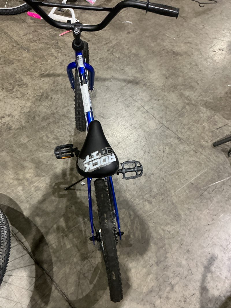 Condition photo showing Good Condition for huffy 20" rock it kids' bike, fits riders 44"-56", blue, youth, boys