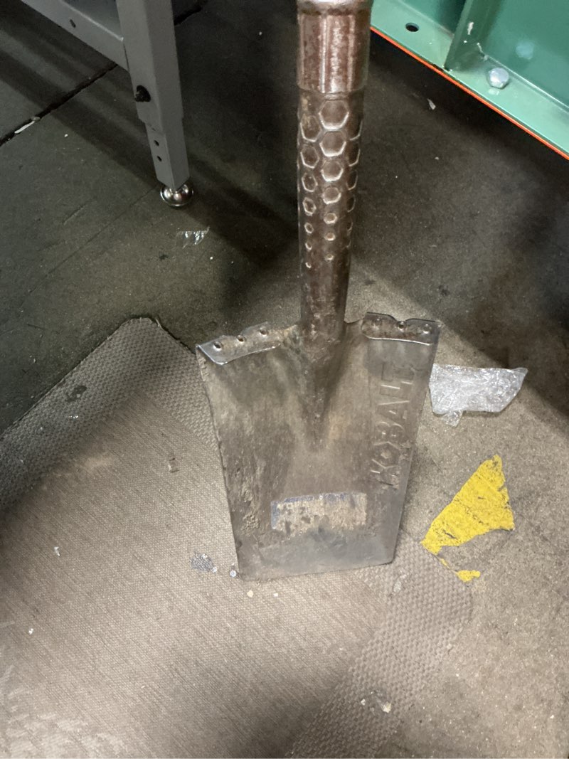 Condition photo showing As Is for kobalt 20.5-in fiberglass d-handle garden spade